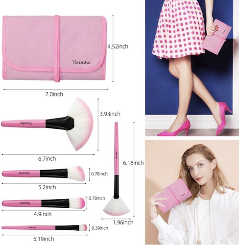 Pink Makeup Brush Set 32pcs Premium Synthetic Brushes - 第 3/7 張圖片