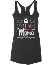 Great Dane Dog Mom Gift For Dog Mom Pet Lover Dog Mama Gifts Racer Tank Top