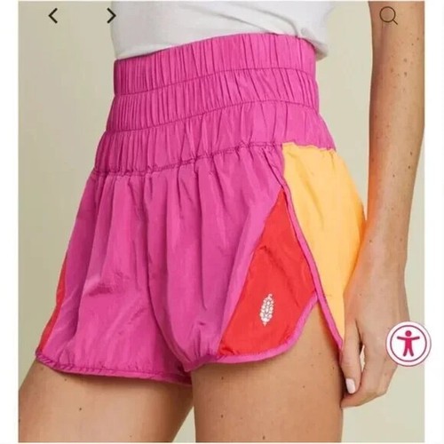 Free People Movement FAB! Color Block NoDark Way Home Shorts mit Tasche Größe Small