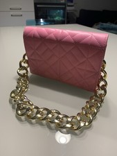 Borsa piccola quadrata Trapuntata Bottone A Pressione Rosa