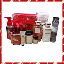 9 PIECE HOLIDAY BOXED GIFT SET "GIVE LOVE" CHRISTMAS SET BY BATH & BODY WORKS