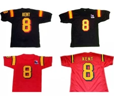 Movie Clark Kent #8 Smallville Jersey Sewn Custom Name Red Black Youth/Men S-6XL