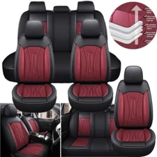 for HONDA Car Seat Cover Leather Full Set 5-Seat Protectors Cushion Front Rear