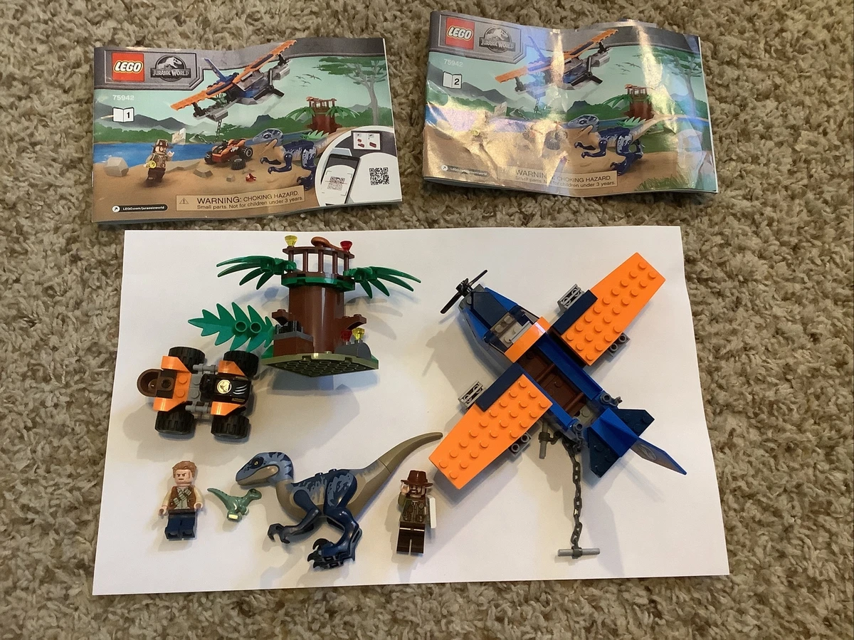  LEGO Jurassic World Velociraptor: Biplane Rescue Mission 75942,  Dinosaur Toy for Preschool Kids, Featuring a Buildable Plane Toy, Posable  Velociraptor, and Baby Raptor Delta (101 Pieces) : Toys & Games