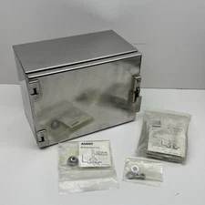 Eldon W420 Type 4x Stainless Steel Enclosure Box 9.5" x 6" x 6" Hinged Door