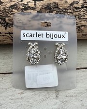 Damen Ohrclips Clips Ohrschmuck Strassclips Fisch goldfarben,kristallklar Strass