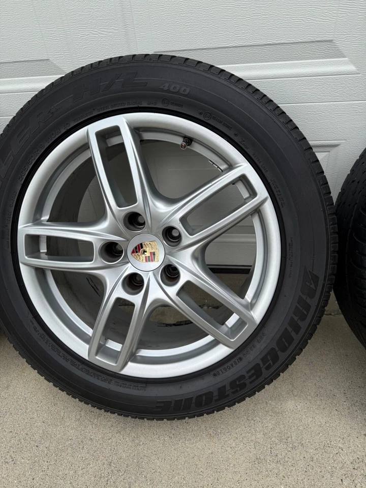 11-18 PORSCHE CAYENNE (958) 19x8.5 ALUMINUM ALLOY 5 DBL SPOKE WHEEL RIM/TIRE SET - Image 4 of 4