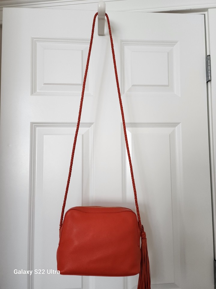 Women's Tory Burch Taylor Leather Camera Bag Crossbody Purse W/ Dust