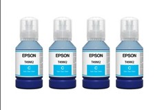 Epson Sublimation Ink Color Cyan For SC F170/F570 printer - 4 Cyan Ink Bottles
