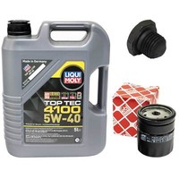 MotoröL Set 5W-40 5 Liter + ÖLfilter + Schraube FüR Opel Vectra Omega Saab 900