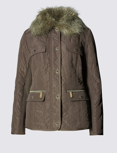 Bonded Borg Quilted Mole Jacket 