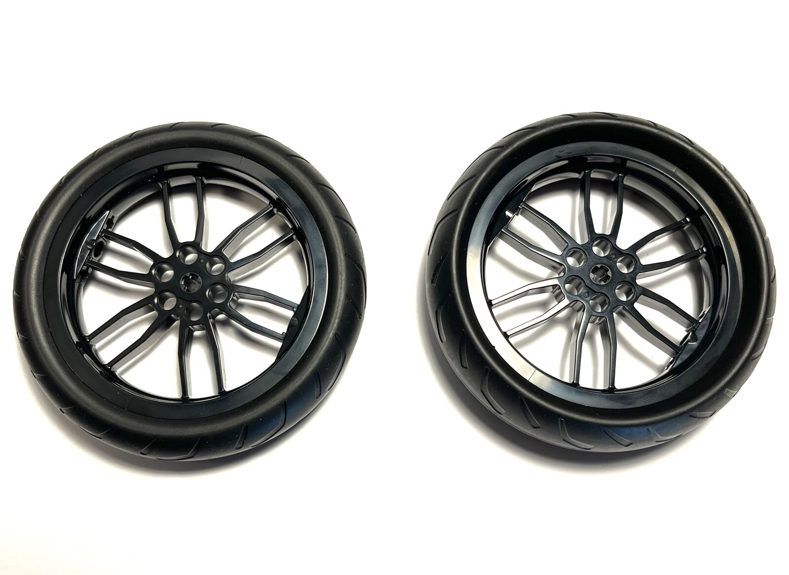 LEGO Motorcycle wheels 88517 with tyres 67140 width 22mm & 88516 width