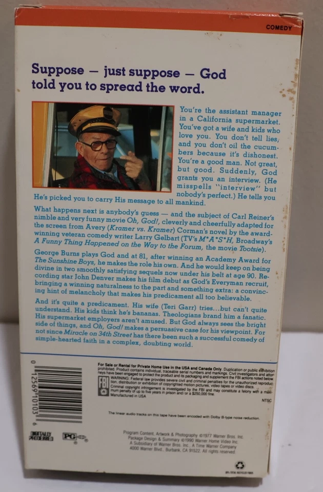 VHS 80s Comedy Lot 4 Movies Oh God-The Natural-Ferris Bueller-Roger Rabbit - Image 3 of 4