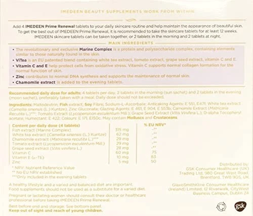 IMEDEEN Prime Pack Renovación, Comprimidos de Colágeno para Piel, 3 Paquetes de 120, EXP JUL 2026** Foto 3 de 3