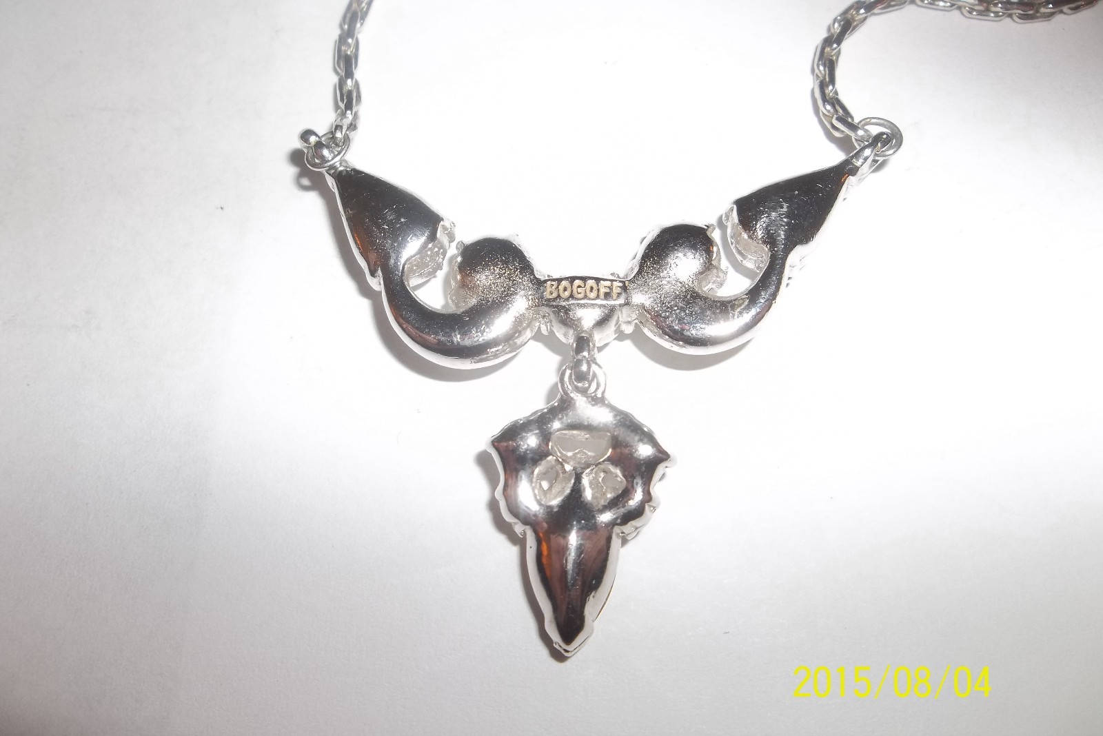 Vintage BOGOFF Clear Rhinestone Necklace screw Ea… - image 3