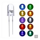 10 LED DIODES 5mm COLOR: WHITE/RED BLUE/GREEN/YELLOW/PINK/PURPLE UV, 15000MCD