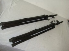 PAIR OF COMPACT TRIPOD PA SPEAKER STANDS WITH 1" TOP POLE
