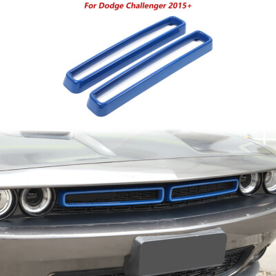 Exterior Grill Mesh Grille Inserts Trim Cover For Dodge Challenger 2015-20 Blue