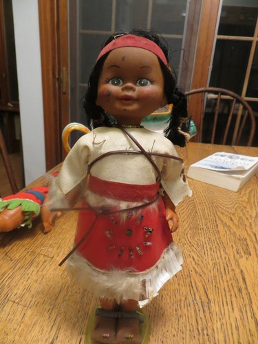 Vintage Collection 3 Native American Indian Dolls Beaded Babies B-B Hong Kong - Picture 8 of 11