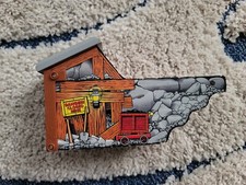 Thomas the Train 2004 Wooden Railway Danger Closed Mine Tunnel Track Moving Door