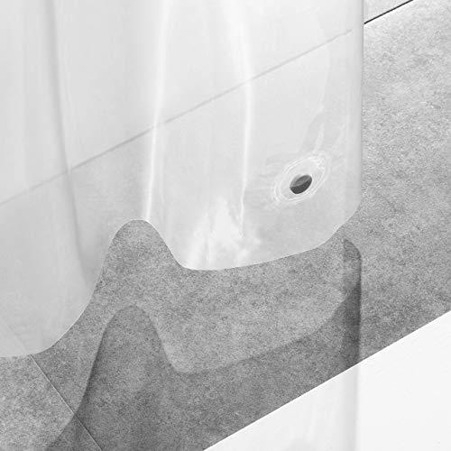 Clear PEVA Shower Curtain Liner - 72x75 Inch Heavy Duty Waterproof Liner With Magnets & Rustproof Grommets, Extra Long For Bathroom