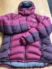 Mountain Equipment Above Beyond Lightline Down Puffer Burgendy Jacket Size Uk 16