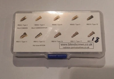 RADIATOR PARTS 10er Mixed Pack Heizkörper ENTLÜFTUNGSSCHRAUBE LUFT / VENTILENTLÜFTUNG - Stahlheizkörper