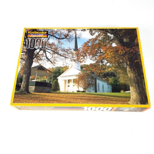Vintage Kodacolor Casse-tete 1000 pc puzzles 1996 Sharon VT Church Brand New - Picture 2 of 8