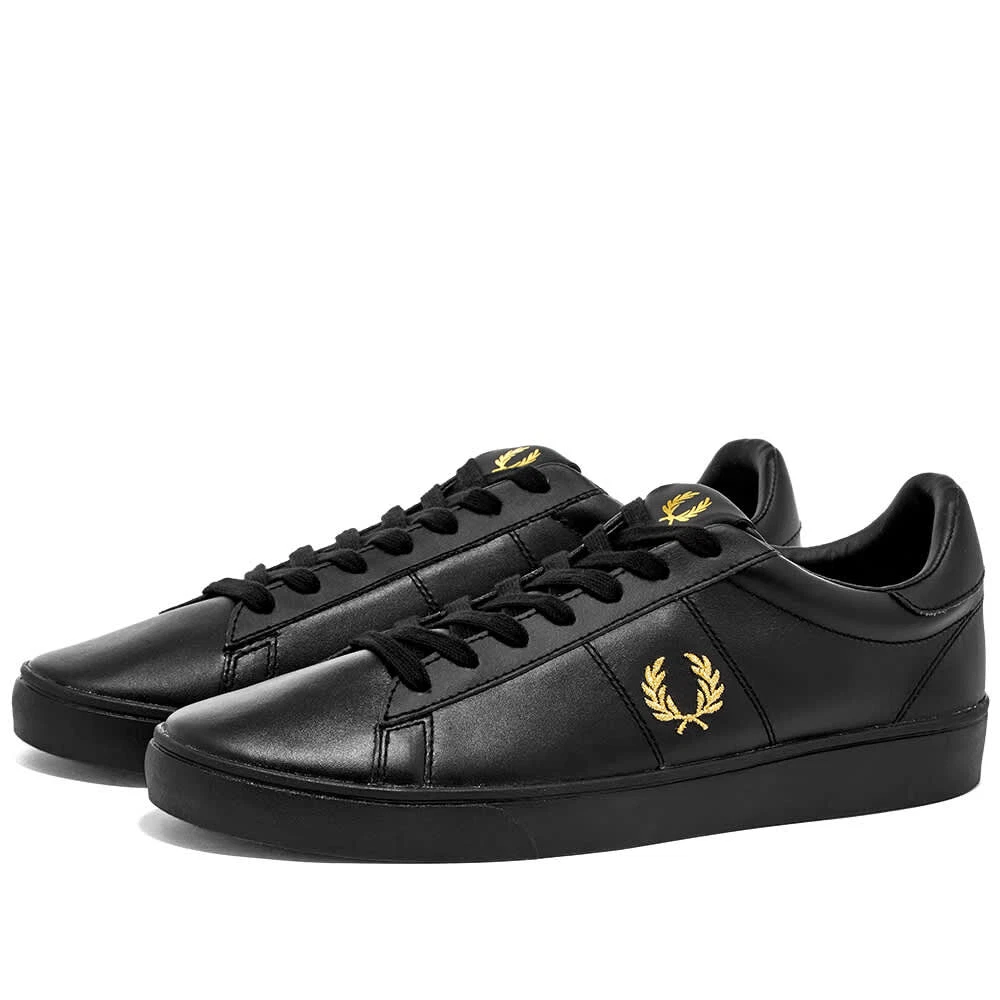 Fred Perry Authentic Spencer Leather Sneaker Black | eBay