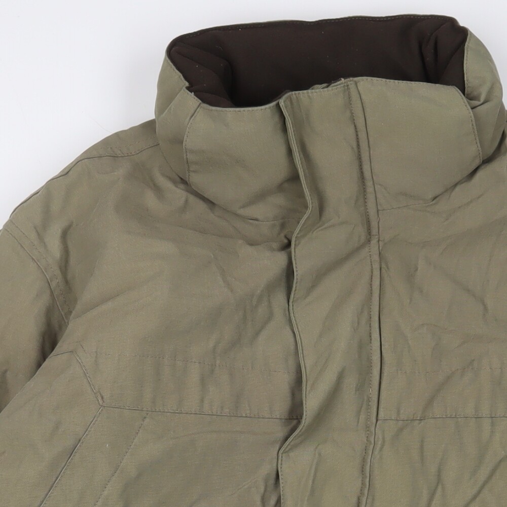 Debenhams Mens Green Jacket Coat Size L Zip image 3