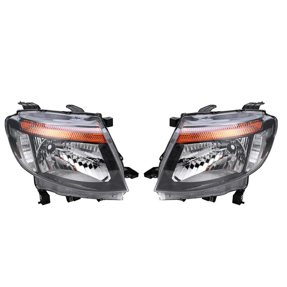 NEW Pair LH+RH Head Light Lamp Black For Ford Ranger PX 11~15 XL XLS Wildtrak - image 2 of 4