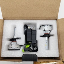 Set of 2 H7 LED Headlights  Ultra Bright Kit Plug &Play cooling fan adjusta beam