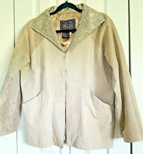 Chi By Falchi Women's Stunning Small 100% Lined Leather Jacket Wind Breaker