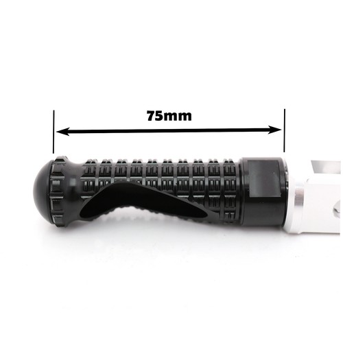 Black CNC MPRO Front Foot Pegs For Triumph Speed Triple R / RS 17 18 19 - Foto 5 di 7