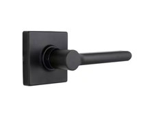 Defiant Tonbridge Matte Black Hall And Closet Door Lever Square Rose NON LOCKING
