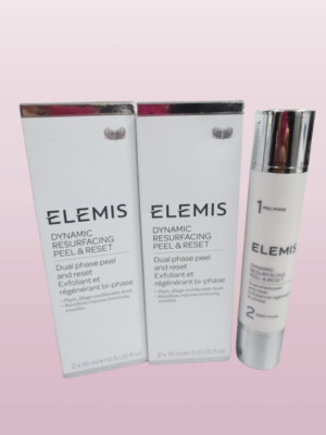 ELEMIS DYNAMIC RESURFACING PEEL & RESET DUAL PHASE PEEL AND RESET 0.5 OZ 2PCS