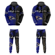 Sports Fans Hoodie Tracksuit Set Sweatpants Jogging Sweatsuit Tops Pants Gifts