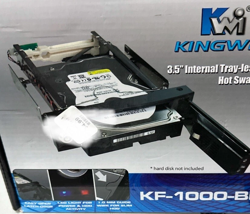 KINGWIN 3.5 Internal Tray lessHot Swap Rack KF-1000-BK - Image 2 of 3