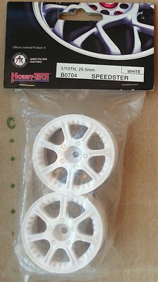 hobby tech american racing 1:10, 25,5mm B0704 Speedster White Wheels