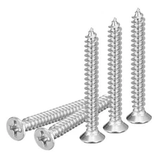 DTGN 50Pcs M4x35mm Flat Head Wood Screws 304 Stainless Steel Phillips Self Ta...