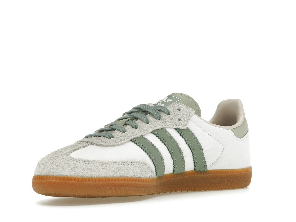 Size 6 - Adidas Samba OG White Silver Green W for sale online | eBay