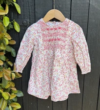 Tucker & Tate Smocked Floral Dress w/ Tiny Flower Accents - Size 18m