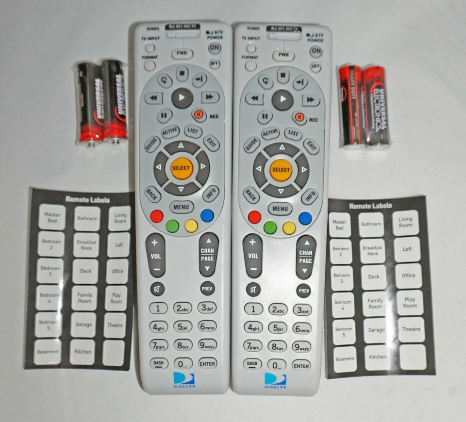 2 Pack - DIRECTV RC66 RX RF Remote Controls W/Batteries DTV - Image 2 of 4