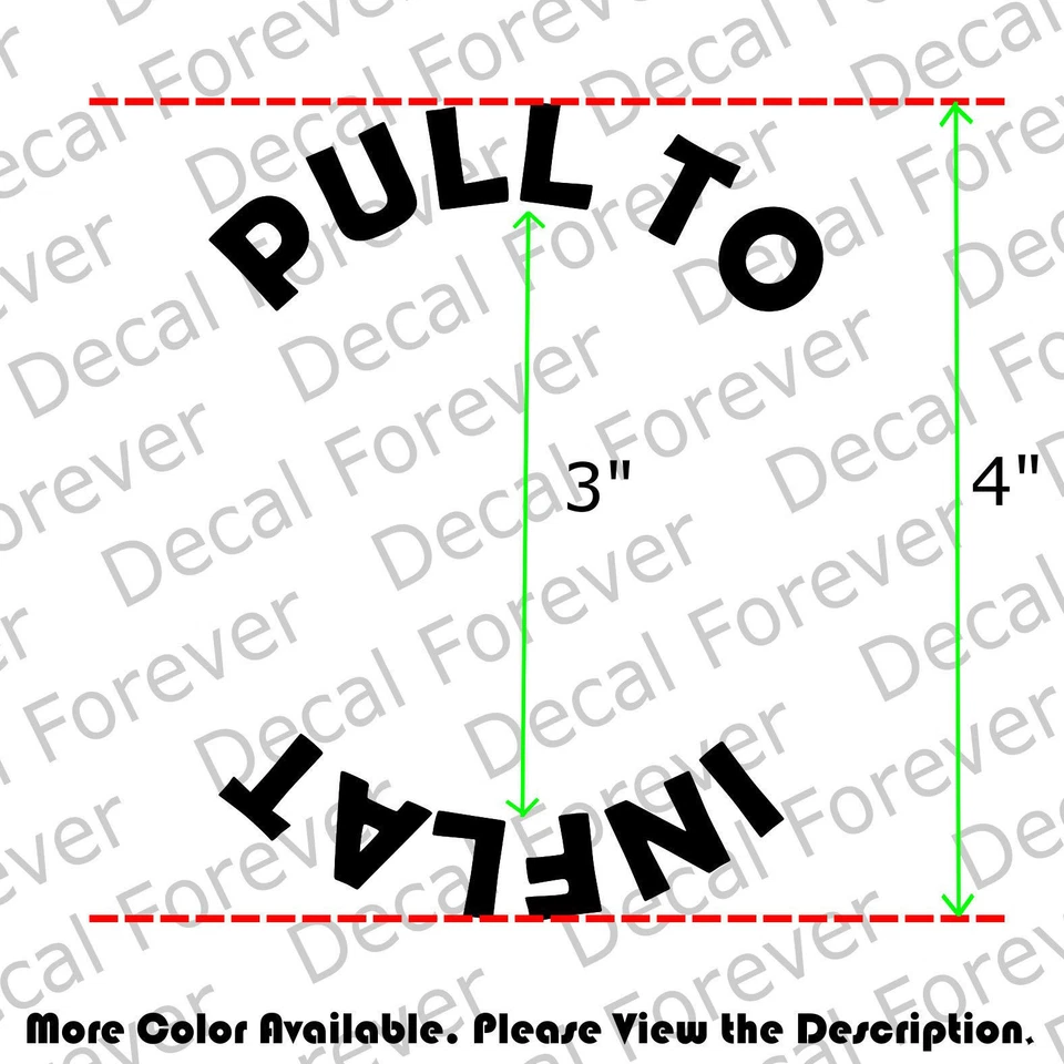 Round PULL TO INFLATE Tow Hook Car Window Vinyl Decal Fits Mini Cooper RC036 Foto 3 de 4
