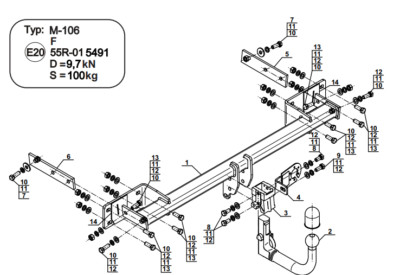 Abnehmbare Zug Stange für Mercedes Cla C117 (2013-19) & 13 Stecker Bypass-