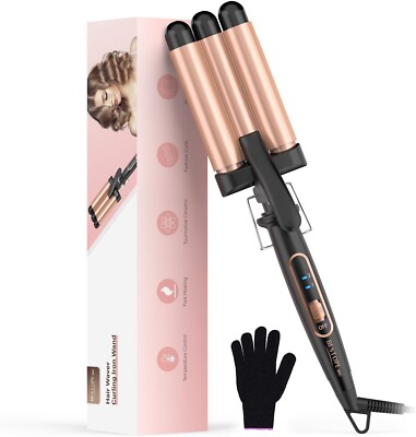 Welleneisen Lockenstab 3 Fässer - BESTOPE MIX Welleneisen für Haare 22mm Keramik