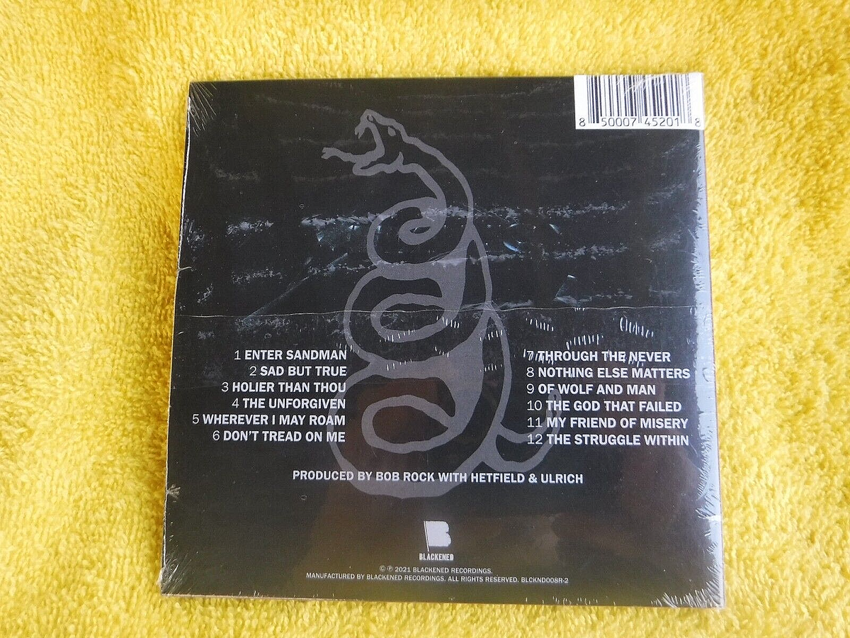 BRAND NEW/SEALED CD! METALLICA BLACK ALBUM! REMASTERED SLIPCARD