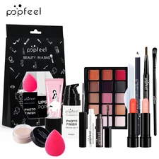 Makeup Sets Kits Gifts for Women Eye Shadow Brow Liner Lipstick Brush Cosmetics