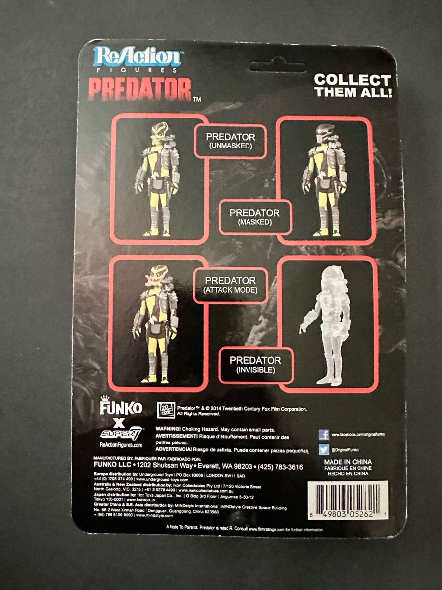2013 Funko x Super7 ReAction Predator: Glow Version Action Figure