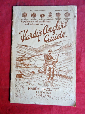 Catalogue Pêche Hardy Anglers Guide - Supplément 1938 - Vintage UK